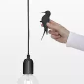 Suspension oiseau Vert LETI LED / Câble Blanc / Studio Macura