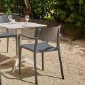 Table pliable outdoor QUITRO compact blanc pied blanc