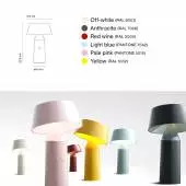 Lampe de table BICOCA / Sans fils sur batterie / 6 coloris / Marset