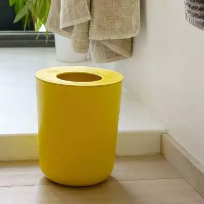 Poubelle BANO jaune pour salle de bain - Ekobo