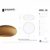 Suspension en carton DISC 20 ovale / Blanc / Graypants