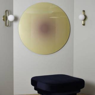 Eno Studio / Miroir rond FADING Or - Ø 103 cm