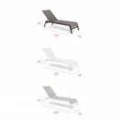 Chaise longue outdoor CARAIBI / Blanc