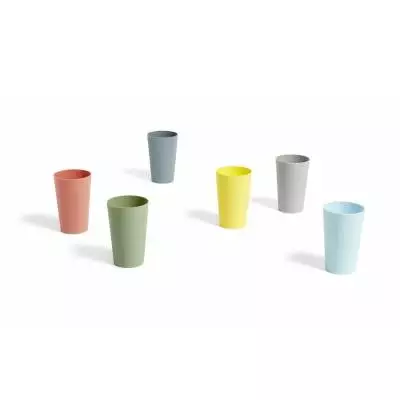 Ensemble de 6 verres en plastique PAQUET CUP / HAY