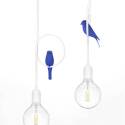 Suspension LED oiseau OKO Bleu / Câble Blanc / Studio Macura
