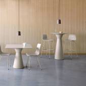 Table mange-debout ESSENS / Ø 70 cm / Anthracite et marbre noir