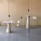 Table mange-debout ESSENS / Ø 70 cm / Anthracite et marbre noir