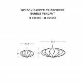 Suspension SAUCER CRISSCROSS BUBBLE / Blanc / Hay