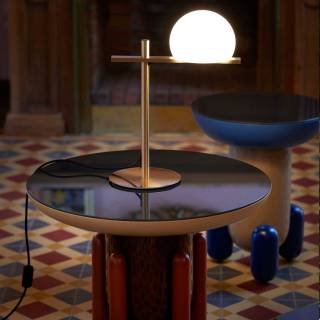 Lampe de table CIRC / H. 43,8 cm / Gold / Verre