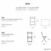 Composition : 1 Table et 2 Chaises de jardin ARC EN CIEL / Blanc