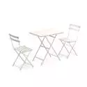 Composition : 1 Table et 2 Chaises de jardin ARC EN CIEL / Blanc