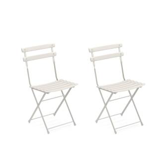 Lot de 2 chaises de jardin ARC EN CIEL / Blanc