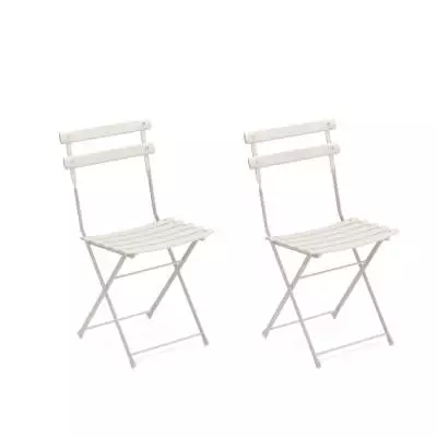 Lot de 2 chaises de jardin ARC EN CIEL / Blanc