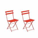 Lot de 2 chaises de jardin ARC EN CIEL / Rouge