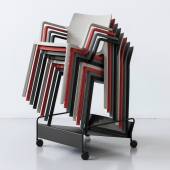 Chaise empilable avec accoudoirs LP gris - Kristalia