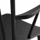 Chaise avec accoudoirs J42 / H. 87 cm / Hêtre / Noir