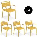 Lot de 4 fauteuils de jardin URBAN / H. 81 cm / 7 coloris