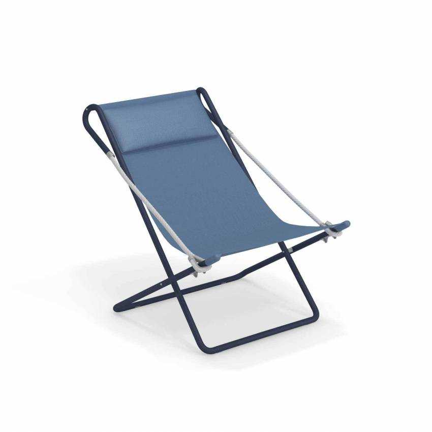 Chaise longue d'extérieur VETTA / L. 78 cm / Bleu