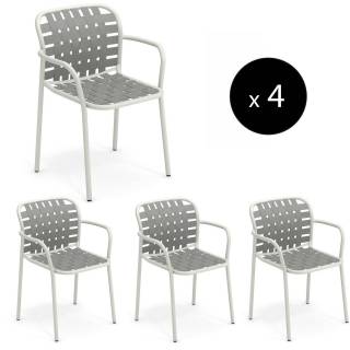 Lot de 4 fauteuils de jardin YARD / H. 81 cm / 5 coloris