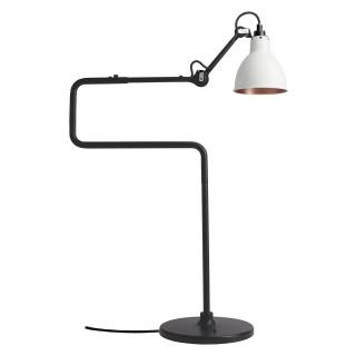 Lampe GRAS / H. 65 cm / Blanc / Int Bronze