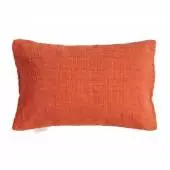 Coussin rectangle tissé main / Coton / Orange