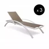 Chaise longue OLIVIER / L. 1,98 m / Blanc