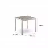 Table de jardin BAVARIA / H. 75 cm / Gris