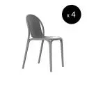 MAUD Chaise outdoor BROOKLYN / H. assise 47 cm / Gris