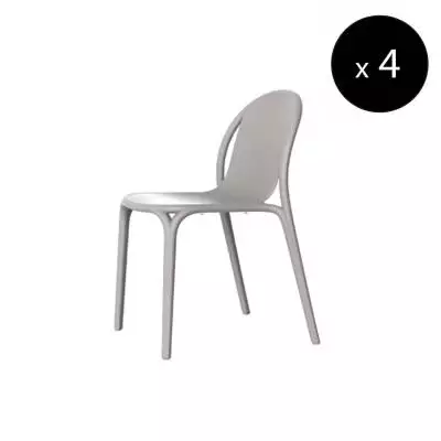 MAUD Chaise outdoor BROOKLYN / H. assise 47 cm / Écru