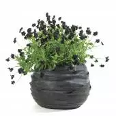 Pot de fleurs RUBBER / Lot de 2 / Ø 27 cm / Noir