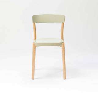 Chaise NOA / H. assise 47 cm / Sable et piètement Bois
