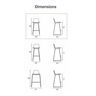 Tabouret LOTTUS / 3 dimensions / Blanc