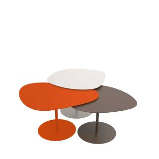 Table basse GALET / Intérieur / Gigogne / 3 couleurs / Matière grise