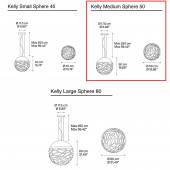 Suspension KELLY sphère Medium / Blanc / Lodes – Studio Italia