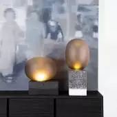 Lampe de table MAGMA TWO LOW en verre soufflé / Noir / Pulpo
