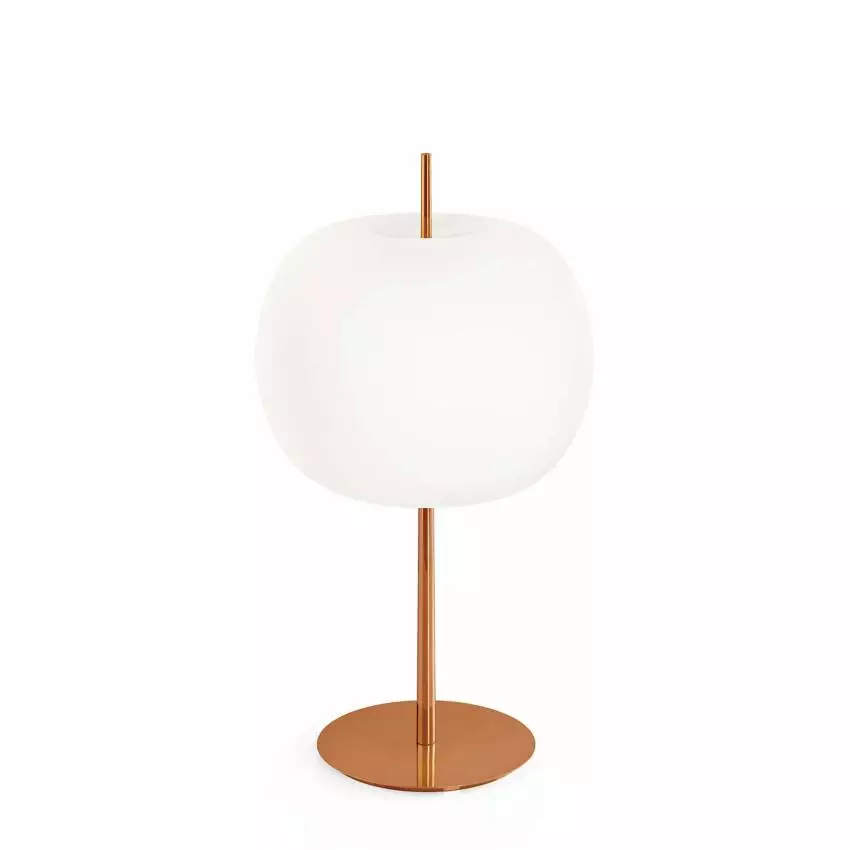 Lampe de table en verre KUSHI XL / Cuivre / Kundalini