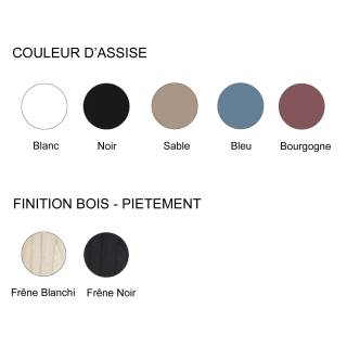Chaise FOX 3725 – Salon / Bleu - Frêne Noir / Pedrali