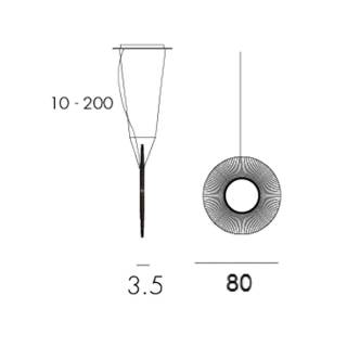 Suspension design IRIS – 80 cm / Blanc / Dix heures Dix