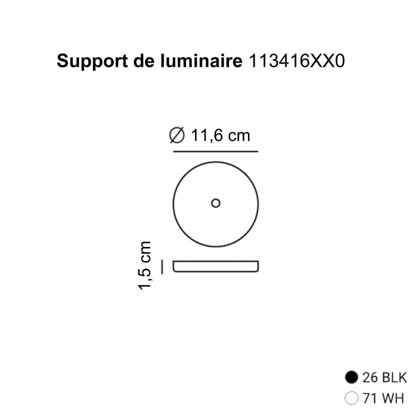 Support de luminaire / Blanc ou Noir / Estiluz