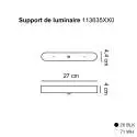 Support de luminaire / L. 27 cm / Blanc-Noir / Estiluz