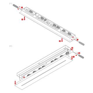 Support luminaire rail linéaire – TRACK LONG / Lodes