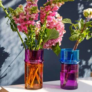 Vase MOROCCAN / Verre Recyclé / Orange & Rose / Hay