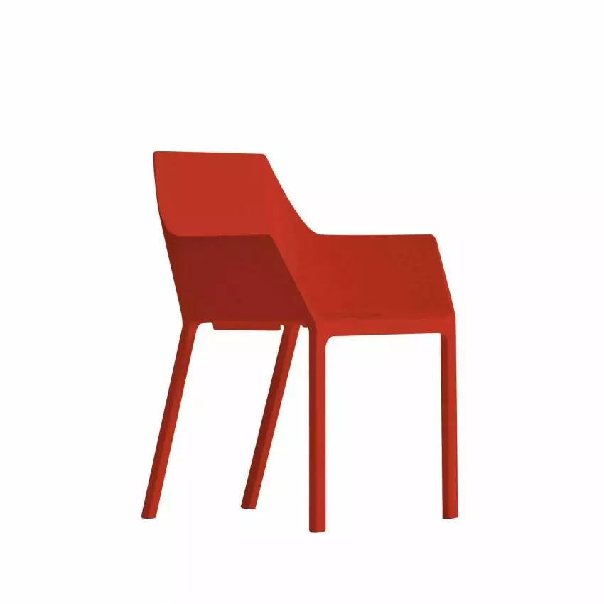 Chaise de cuisine MEM – Empilable / Rouge / Kristalia