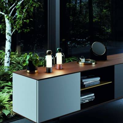 Baladeuse EASY PEASY LED / Verre / Taupe / Lodes
