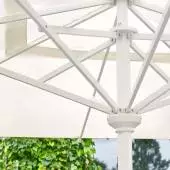 Grand parasol carré RIA 4 x 4 m / Toile Olefin / Blanc