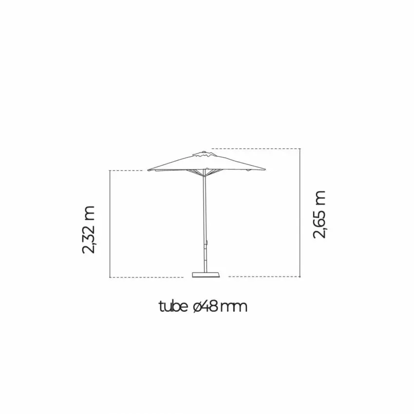 Parasol carré VIRGO / 250 et 300 cm / Blanc