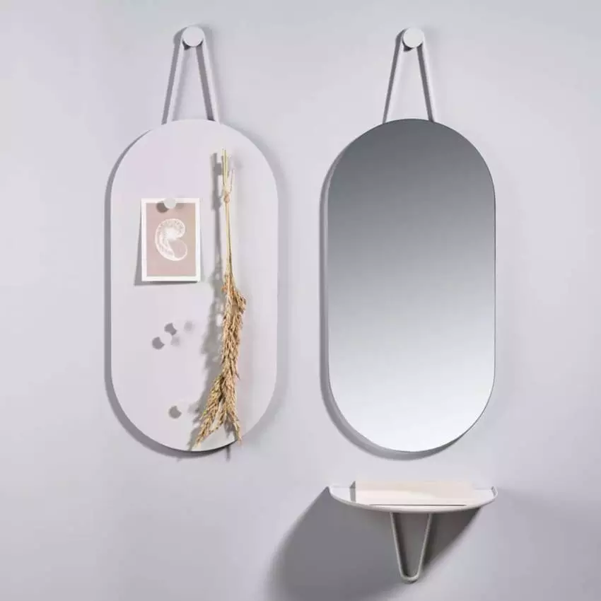 Miroir design A-WALL / Métal / Blanc / Zone Denmark