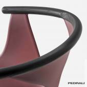 Chaise design FOX 3725 / Bourgogne-Frêne Noir / Pedrali