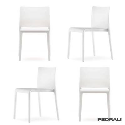Chaise design VOLT 670 - x 4 / Blanc / Pedrali