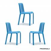 Chaise d'extérieure SNOW 300 - x 3 / Bleu / Pedrali